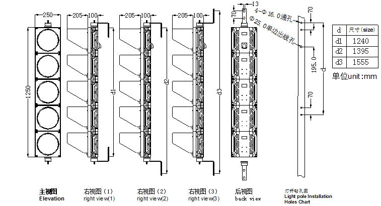 交通信號燈尺寸