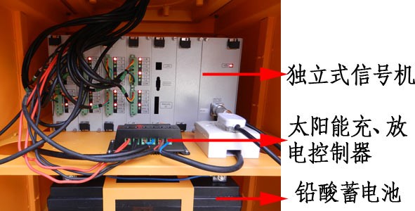 太陽能信號燈內部示意圖